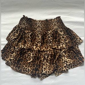 Used flowy cheetah skirt
